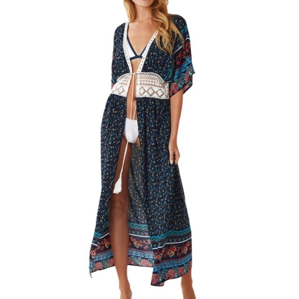 Cupshe Lace Floral Paisley Coverup